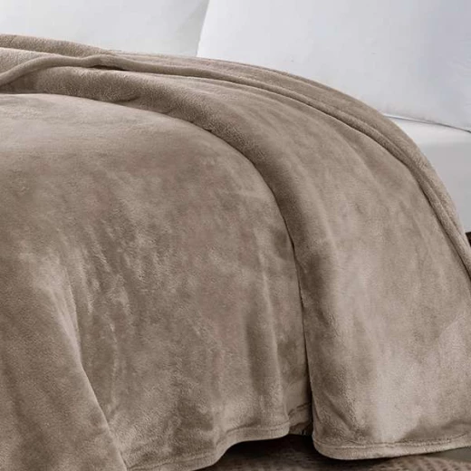 Nova Home Silky Blanket - Single/Twin - Taupe - Nova Home - Image 2