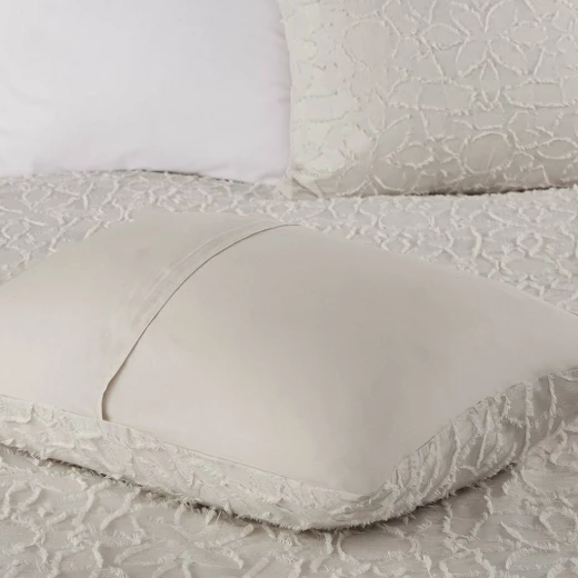 Nova Home Florence Jacquard Cotton Comforter Set, 7 Pieces, King, Super King, Beige Color - Nova Home - Image 7