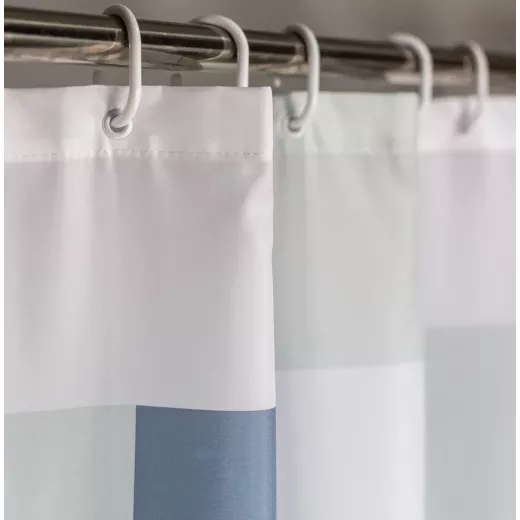 Weva Rubiks Cube Waterproof Shower Curtain, Blue Color, 180x200 Cm - Weva - Image 4