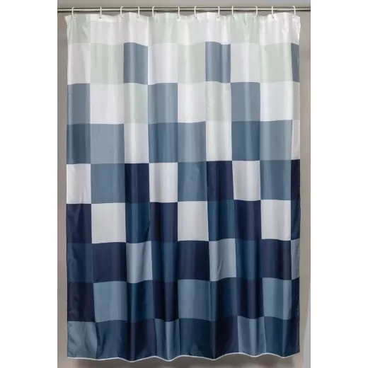 Weva Rubiks Cube Waterproof Shower Curtain, Blue Color, 180x200 Cm Weva Rubiks Cube Waterproof Shower Curtain, Blue Color, 180x200 Cm