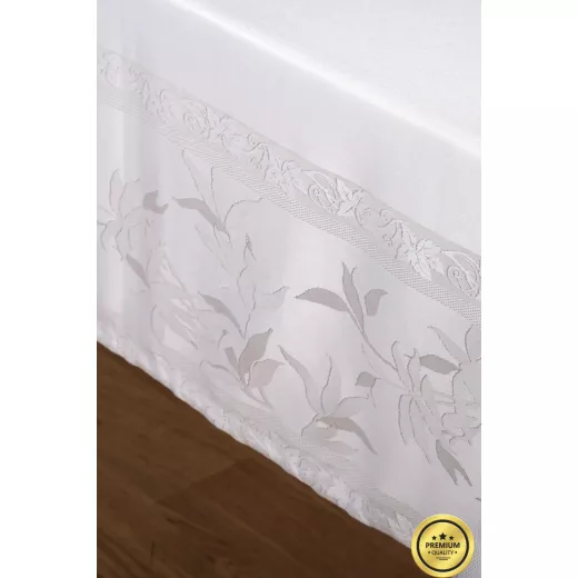 مفرش طاولة رنا ، قطن بولي ، باللون الابيض, 160*220سم من نوفا هوم - نوفا هوم - Image 2