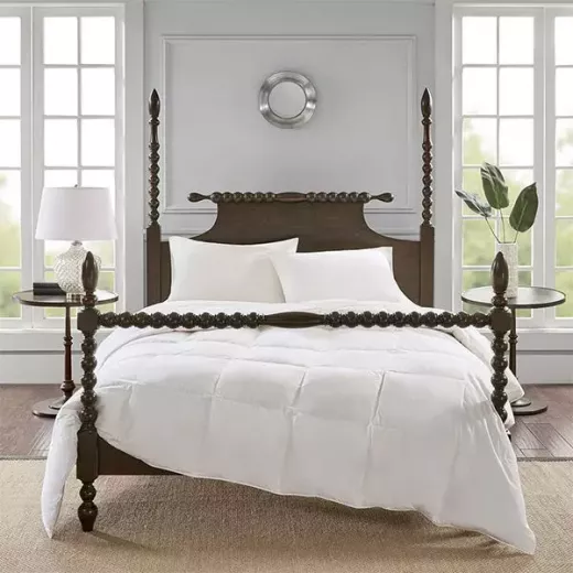 لحاف فخم من زغب و ريش البط باللون الابيض 220*240  من نوفا هوم - نوفا هوم - Image 3