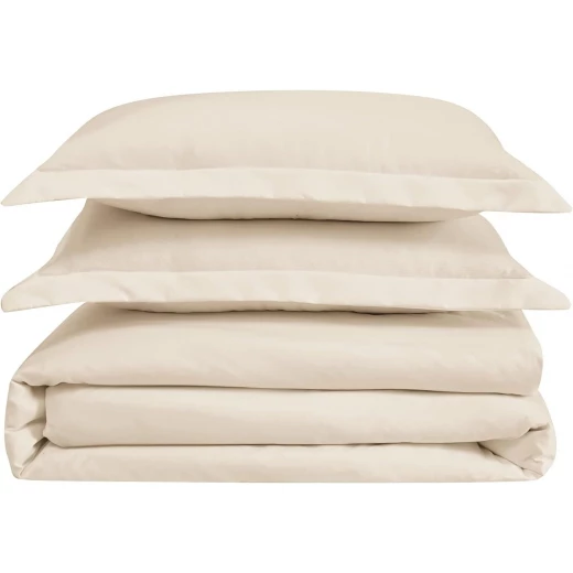 Cannon Bed Duvet Cover Plain Twin Ivory  3pcs Set - Cannon - Image 2