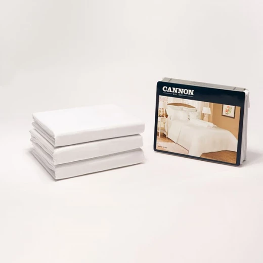 Cannon Bed Duvet Cover Plain King White 4pcs set - Cannon - Image 2