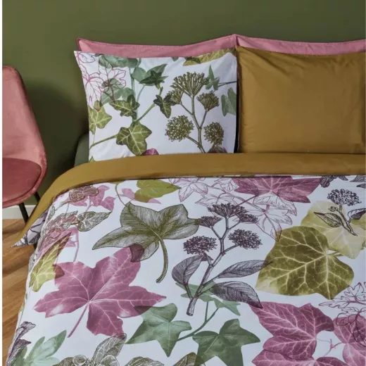Bedding House, Soft Linen Duvet cover, 3 Pieces, King Size, Ivy Multicolor Design - Bedding House - Image 4