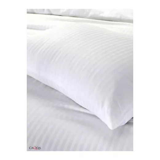 طقم وجه لحاف ستايل فندقي, بحجم 220*260, باللون الابيض من نوفا هوم - نوفا هوم - Image 4