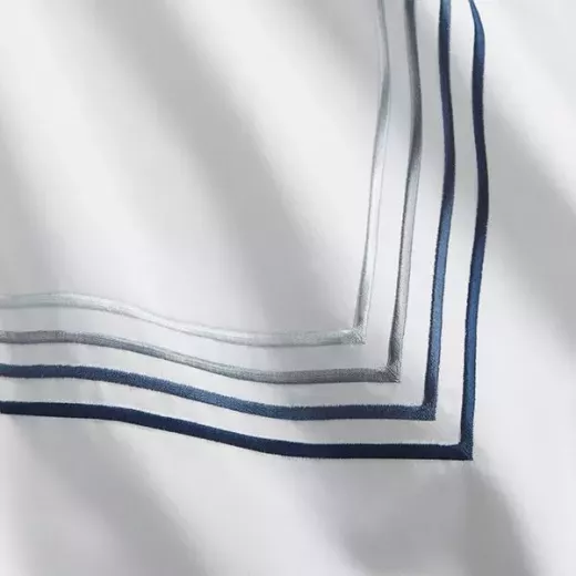 طقم وجه لحاف, باللون الابيض و الكحلي, بحجم مفرد و نص من نوفا هوم - نوفا هوم - Image 3