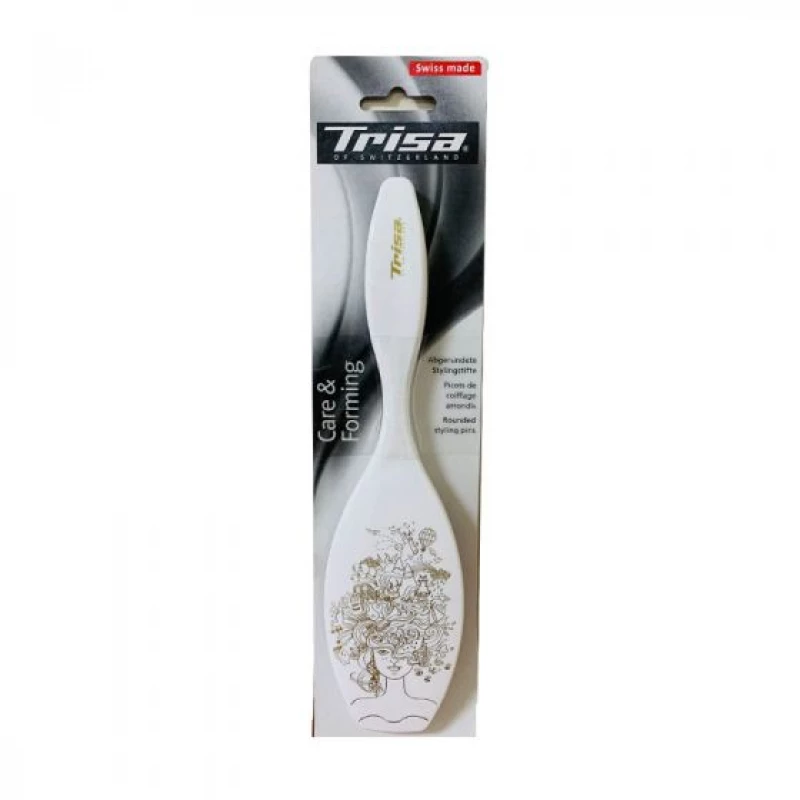 Trisa Brushing Large Red Rubber Design Hair Comb - TRISA