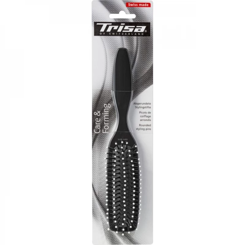 Trisa Hair Brush Curved Forming Swiss Made Round Styling Beans - TRISA