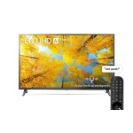3 شهور مجانية من Apple TV+  تلفزيون فائق الوضوح (UHD) بدقة 4K مقاس 43 بوصة من السلسلة UQ7500، مع HDR (النطاق الديناميكي العالي) النشط 4K  ، وتقنية ThinQ  AIللتلفزيون الذكي بنظام التشغيلwebOS - إل جي