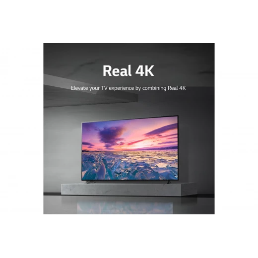 3 شهور مجانية من Apple TV+  تلفزيون فائق الوضوح من ال جي (UHD) بدقة 4K مقاس 50 بوصة من السلسلة UQ7500، مع HDR (النطاق الديناميكي العالي) النشط 4K وتقنية  ThinQ AIللتلفزيون الذكي بنظام التشغيل webOS - إل جي - Image 3