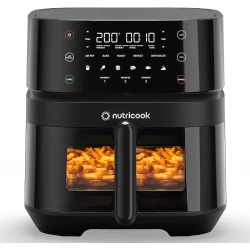 Nutricook Air Fryer 3 Vision with Clear Window and Internal Light , 5.7L, Air Fry, Roast, Bake, Dehydrate & Reheat, 6 Presets, AF357V, Black, 1700 Watts, 1Years limited Warranty