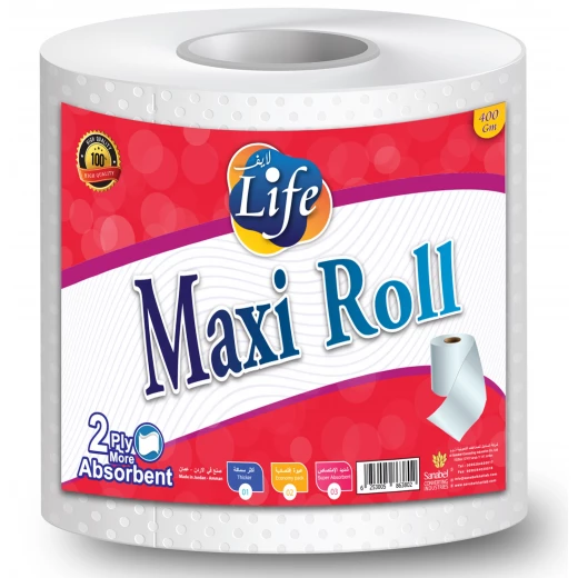 Life Maxi Roll 2 ply 400 Gram Life Maxi Roll 2 ply 400 Gram