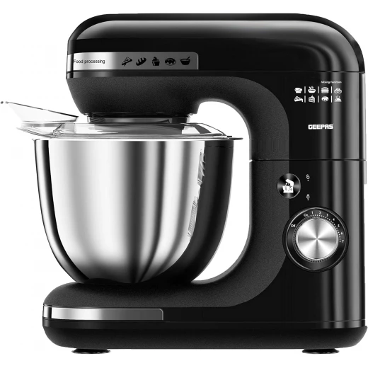 Geepas 3 In 1 Mixer Cum Blender 600w - 7 Level Speed, 5 Litre Stainless Steel Bowl Geepas 3 In 1 Mixer Cum Blender 600w - 7 Level Speed, 5 Litre Stainless Steel Bowl