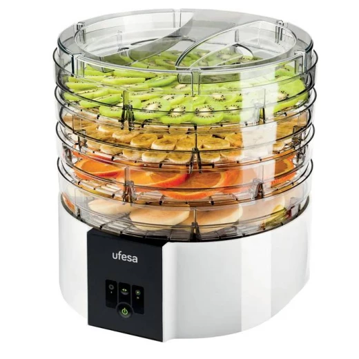 Ufesa DA5000 Food Dehydrator: 500W for Healthy Snacking & Food Preservation. Create delicious dried fruits, vegetables, and jerky. Perfect for home use, this dehydrator offers a simple and effective way to preserve your favorite foods naturally. Enjoy nutritious snacks with ease. - Ufesa - Image 4
