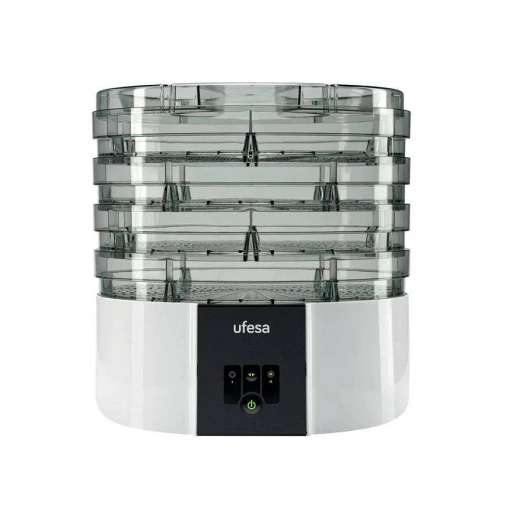 Ufesa DA5000 Food Dehydrator: 500W for Healthy Snacking & Food Preservation. Create delicious dried fruits, vegetables, and jerky. Perfect for home use, this dehydrator offers a simple and effective way to preserve your favorite foods naturally. Enjoy nutritious snacks with ease. Ufesa DA5000 Food Dehydrator: 500W for Healthy Snacking & Food Preservation. Create delicious dried fruits, vegetables, and jerky. Perfect for home use, this dehydrator offers a simple and effective way to preserve your favorite foods naturally. Enjoy nutritious snacks with ease.