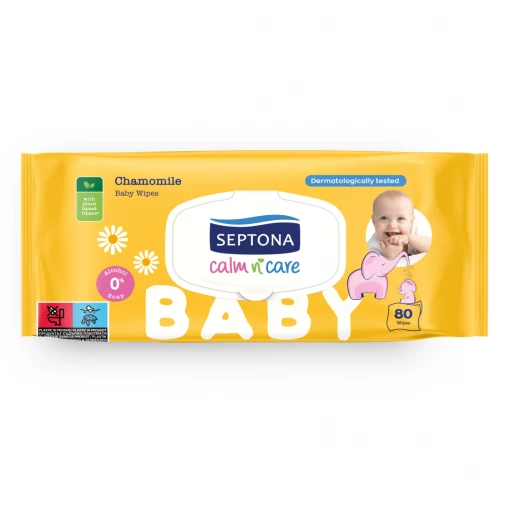 Septona Baby Wipes With Chamomile , 80 Septona Baby Wipes With Chamomile , 80