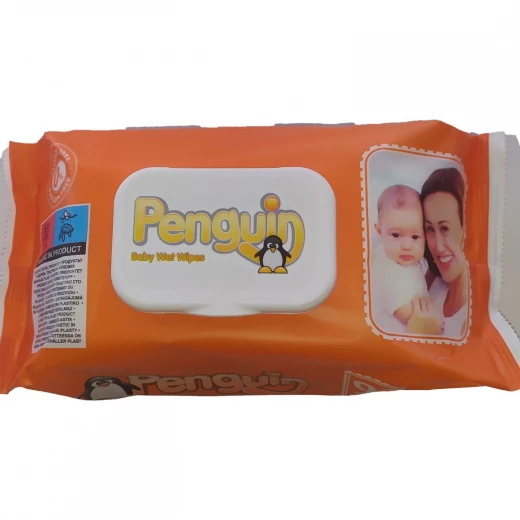 Penguin Wet Wipes, 120 Wipes, 4 Colors, Assorted Penguin Wet Wipes, 120 Wipes, 4 Colors, Assorted