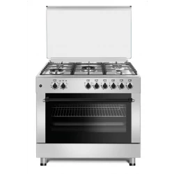 Conti 90cm Gas Cooker: 5-Burner Design with Double Fan Oven for Superior Home Cooking. Featuring Model GASCOKR.0008. Enjoy Precise Control and Exceptional Baking Performance with This Stylish Gas Cooker.