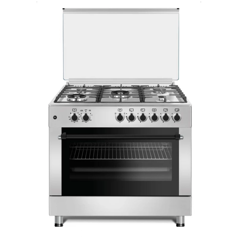 Conti 90cm Gas Cooker: 5-Burner Design with Double Fan Oven for Superior Home Cooking. Featuring Model GASCOKR.0008. Enjoy Precise Control and Exceptional Baking Performance with This Stylish Gas Cooker. - Conti