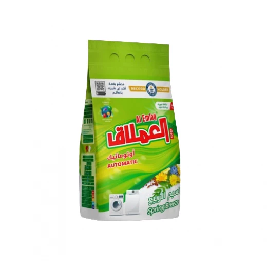 مسحوق غسيل منخفض الرغوة كيس, رائحة زهور الربيع، 5 كجم + سوبر جل بالصنوبر الأخضر، 1 كجم مجاناً - العملاق - Image 3