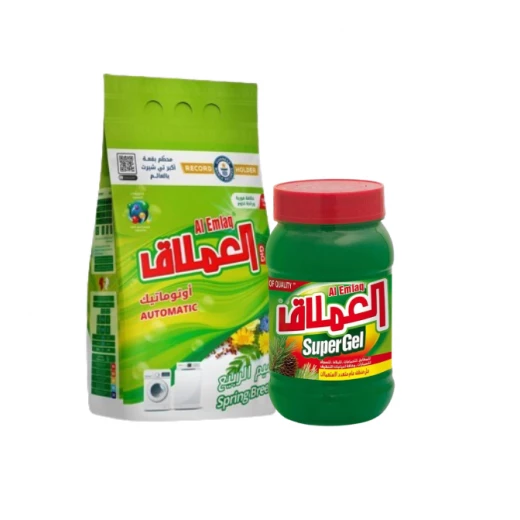 مسحوق غسيل منخفض الرغوة كيس, رائحة زهور الربيع، 5 كجم + سوبر جل بالصنوبر الأخضر، 1 كجم مجاناً مسحوق غسيل منخفض الرغوة كيس, رائحة زهور الربيع، 5 كجم + سوبر جل بالصنوبر الأخضر، 1 كجم مجاناً