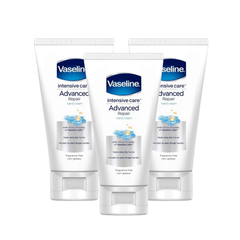 Vaseline Intensive Care Advanced Repair Handcreme 75 Ml – 2er Pack, Parfümfrei Für Sehr Trockene Haut