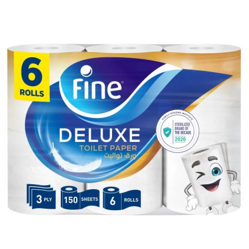 Toilet Tissues Deluxe 150 Sheets 6*6 (3 Ply) - DAWN - Fine