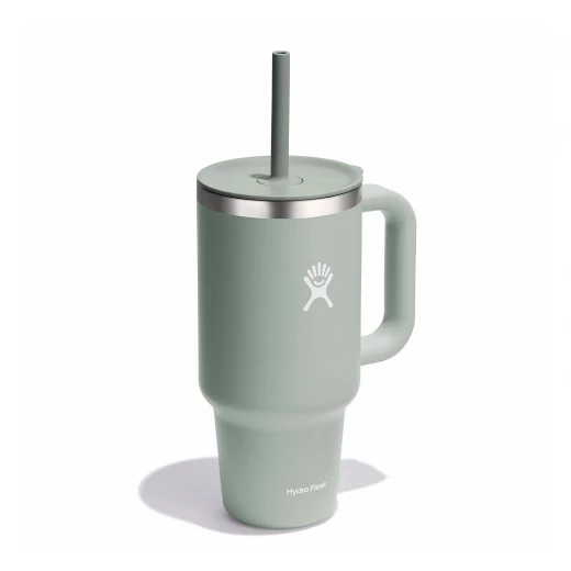 Hydro Flask - Travel Tumbler 946 ml (32 oz) with Closable Press-In Straw Lid, AGAVE - Hydro Flask - Image 5