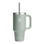 Hydro Flask - Travel Tumbler 946 ml (32 oz) with Closable Press-In Straw Lid, AGAVE - Hydro Flask