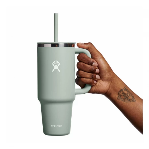Hydro Flask - Travel Tumbler - Thermal Mug 1180 ml (40 oz) with Lockable Press-in Straw Lid, AGAVE - Hydro Flask - Image 4