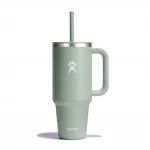 Hydro Flask - Travel Tumbler - Thermal Mug 1180 ml (40 oz) with Lockable Press-in Straw Lid, AGAVE - Hydro Flask