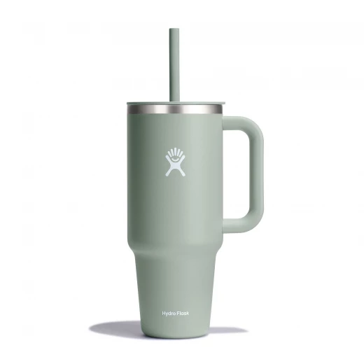 Hydro Flask - Travel Tumbler - Thermal Mug 1180 ml (40 oz) with Lockable Press-in Straw Lid, AGAVE Hydro Flask - Travel Tumbler - Thermal Mug 1180 ml (40 oz) with Lockable Press-in Straw Lid, AGAVE