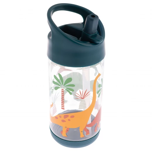 Stephen Joseph, Kids Flip Top Water Bottle Blue Dino Stephen Joseph, Kids Flip Top Water Bottle Blue Dino