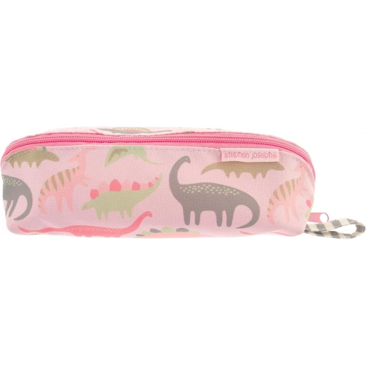 Stephen Joseph All Over Printed Pencil Pouch, Pink Dino Stephen Joseph All Over Printed Pencil Pouch, Pink Dino