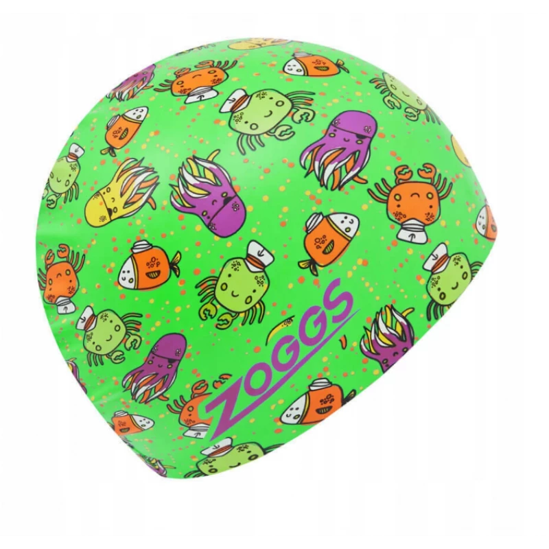 Zoggs Sea Life printed silicone swimming cap for adults - Zoggs