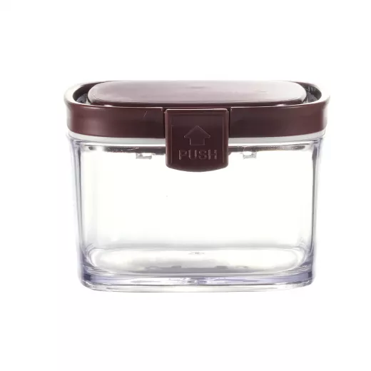 Square Airtight Food Container Jar 300 ml Brown Square Airtight Food Container Jar 300 ml Brown