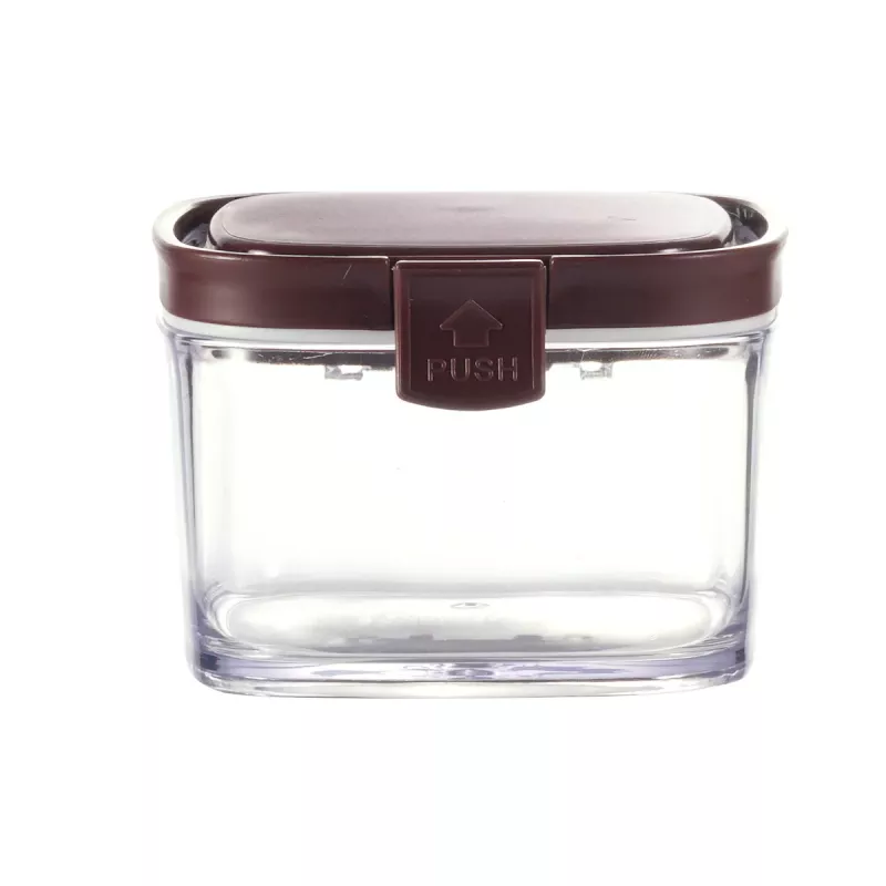 Square Airtight Food Container Jar 300 ml Brown - Vague