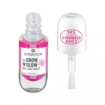 Essence Grow N Glow Natural Light Pink Nail Polish Long Lasting Treatment for Healthy Nails Manicure - Essence