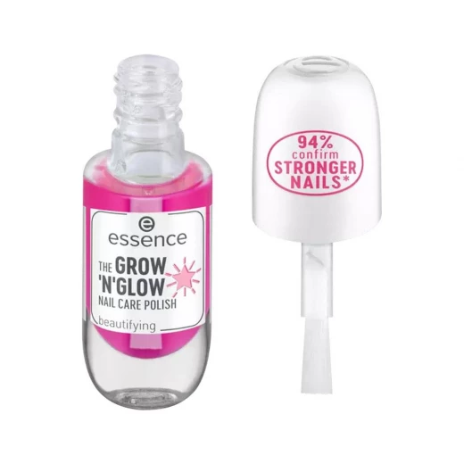 Essence Grow N Glow Natural Light Pink Nail Polish Long Lasting Treatment for Healthy Nails Manicure Essence Grow N Glow Natural Light Pink Nail Polish Long Lasting Treatment for Healthy Nails Manicure