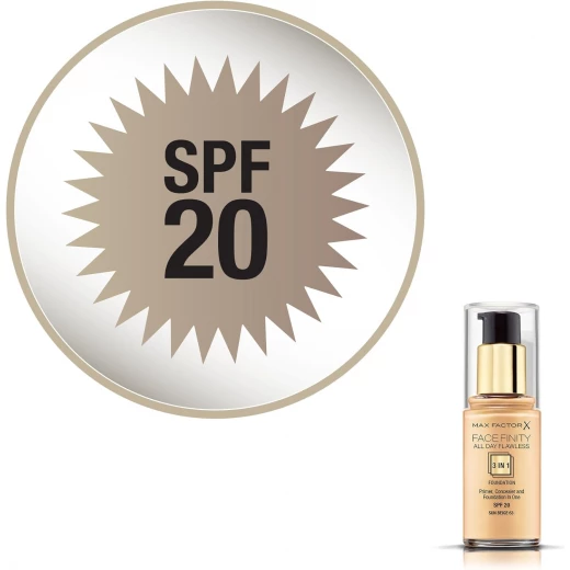 Max Factor Facefinity 3 in 1 Foundation 63 Sun Beige Long Lasting Coverage 30ml Makeup Base - Max Factor - Image 6