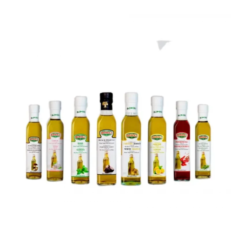 زيت الزيتون العطري Bonoli مع الفلفل الحار 250 مل للطبخ والتوابل المعبأة في زجاجات - BONNI