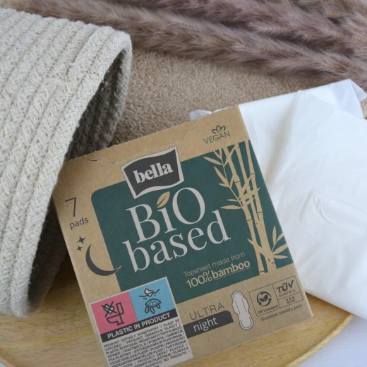 Bella Bio Based Ultra Night Sanitary Pads 7-Pieces - Bella - Image 2