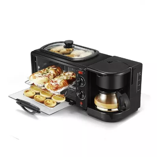 RAF 3-in-1 Breakfast Station: Compact Appliance for Quick Breakfasts. Includes Oven, Coffee Maker, and Fry Pan. Prepare Delicious Meals and Beverages Easily. Perfect for Small Kitchens and Dorms. - RAF - Image 5