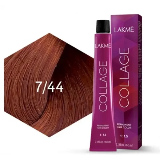 Lakme Collage Cream Intense Copper Medium Blonde Hair Color 7/44 Lakme Collage Cream Intense Copper Medium Blonde Hair Color 7/44