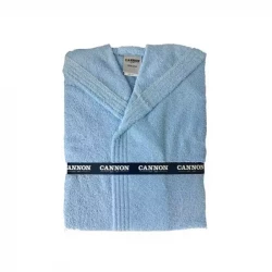 Cannon Plain Unisex Bathrobe (1 Piece), 100% Cotton, L, Blue