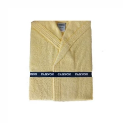 Cannon Plain Unisex Bathrobe (1 Piece), 100% Cotton, L, Yellow