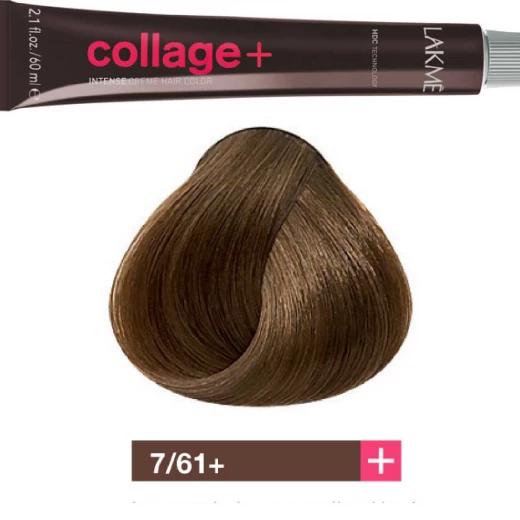 Lakme Collage Plus Intense Ash Chestnut Medium Blonde Cream Hair Color 7/61+ Lakme Collage Plus Intense Ash Chestnut Medium Blonde Cream Hair Color 7/61+