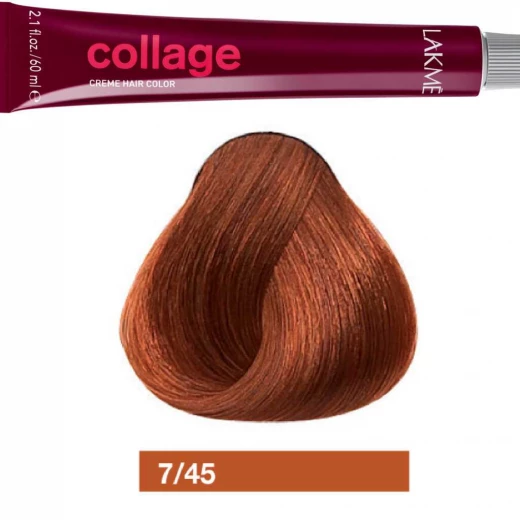 Lakme Collage Plus Intense Mahogany Copper Medium Blonde Hair Color 7/45+ Lakme Collage Plus Intense Mahogany Copper Medium Blonde Hair Color 7/45+