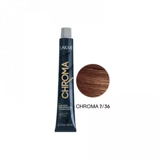 Lakme Chroma Cream Hair Color 7/36 Chestnut Gold Medium Blonde - lakme - Image 2